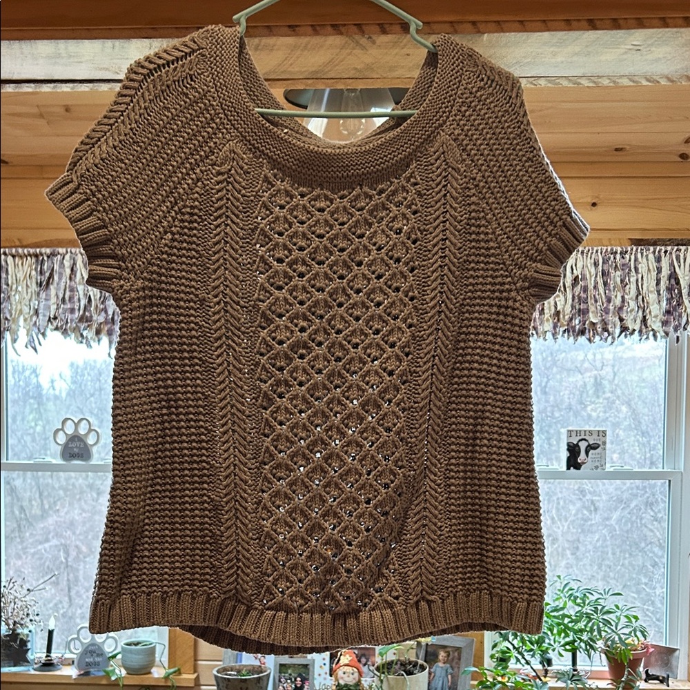 Brown Knit Women's Sweater